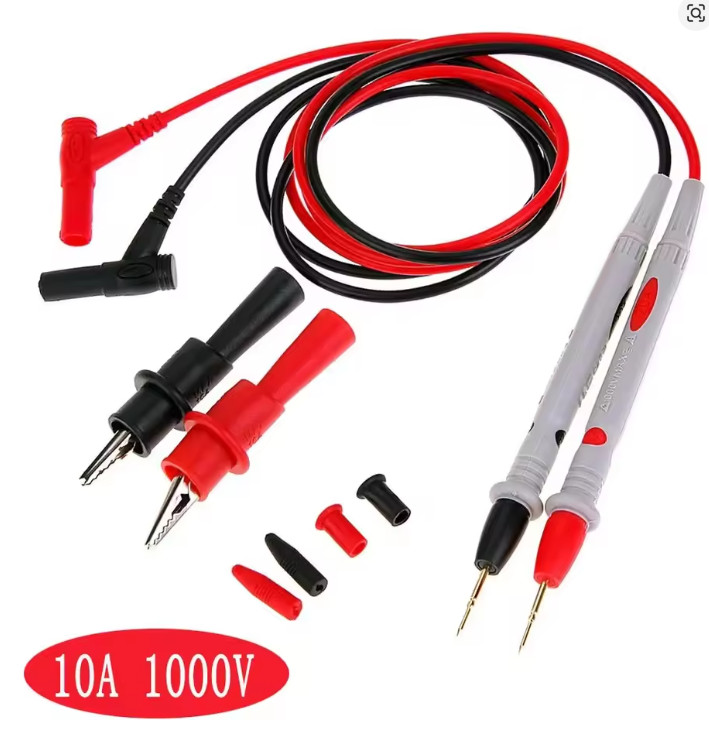 1000V Digital Multimeter Test Leads Probe Pen Tips Universal Cable 10A 20A Meter