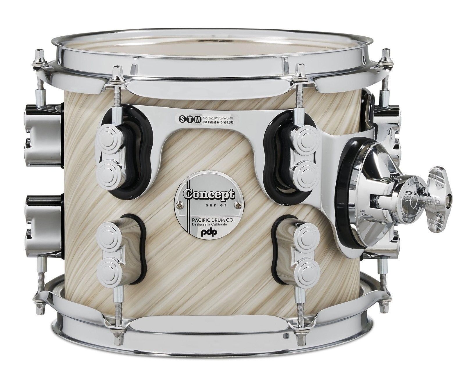 PDP Concept Maple 7x8 Suspended Tom Twisted Ivory Finish Ply with Chrome...