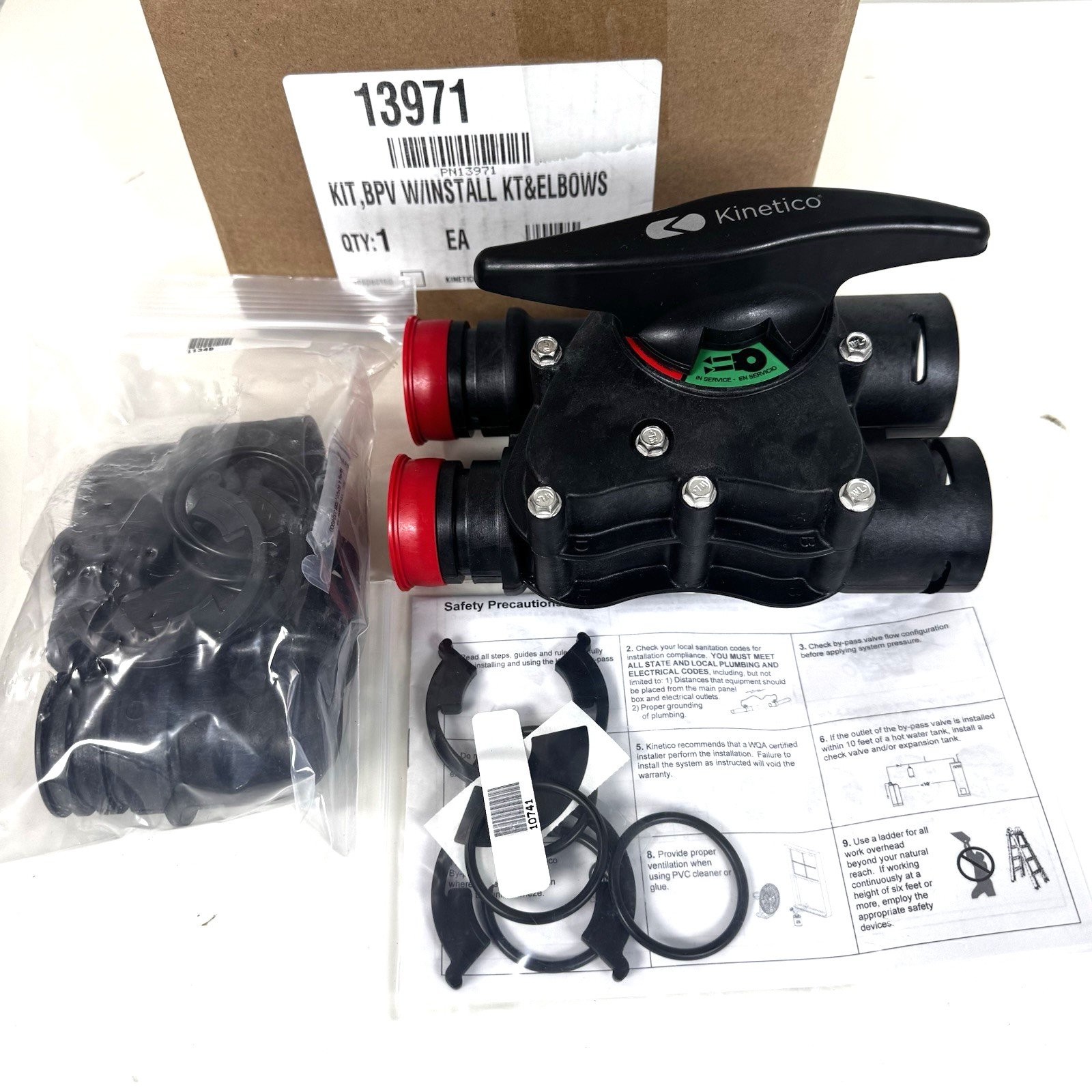 Kinetico OEM Water Softener System 3-Valve Bypass Kit 13971