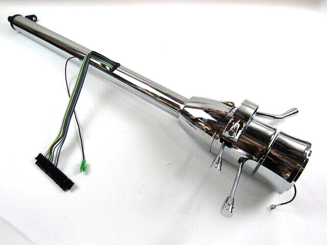 Universal 35'' Tilt Automatic Steering Column W/ Wheel Adapter Chrome S81005C