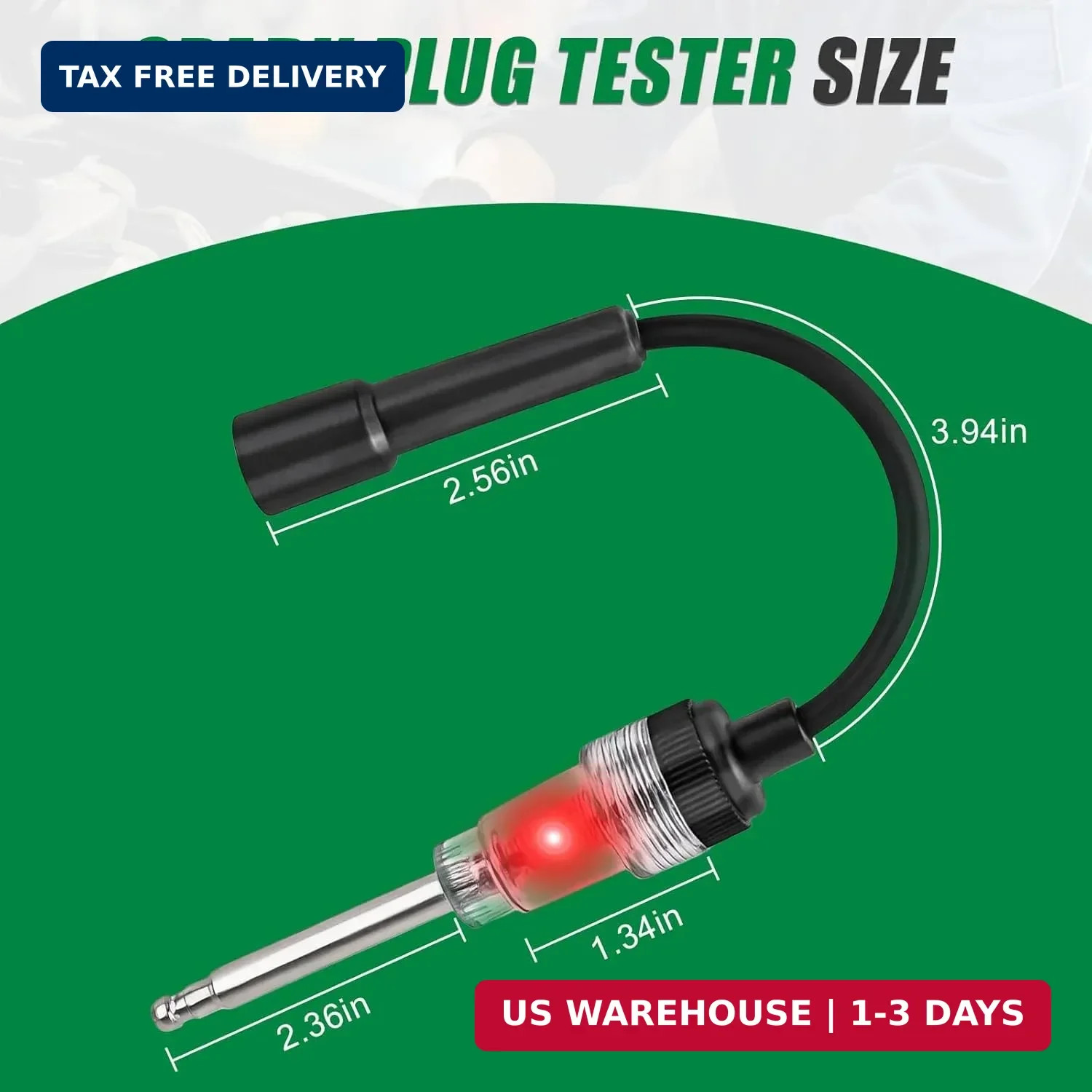 2PCS Spark Plug Tester, Inline Spark Tester, Ignition Coil Tester Tool for Engin