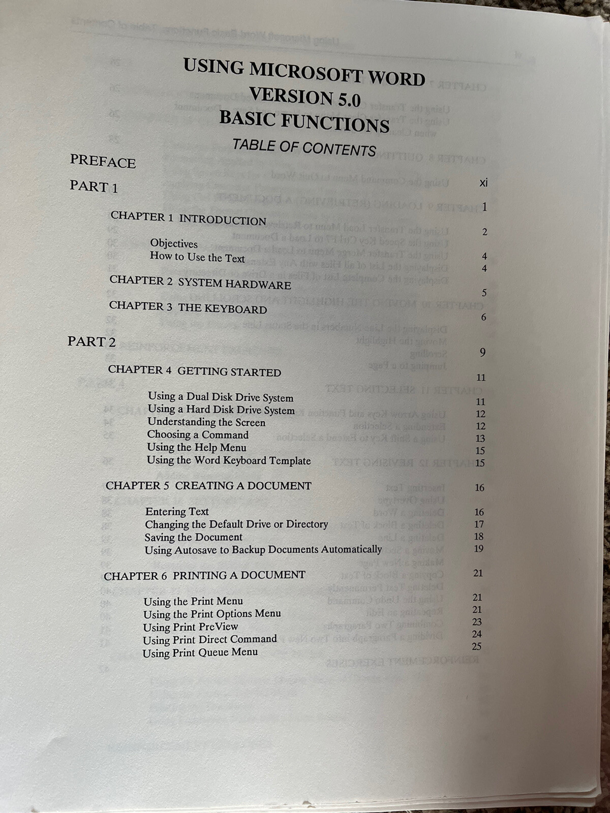 Using Microsoft Word Version 5.0 Basic Functions IBM By J. Wilson/P.Shepard book