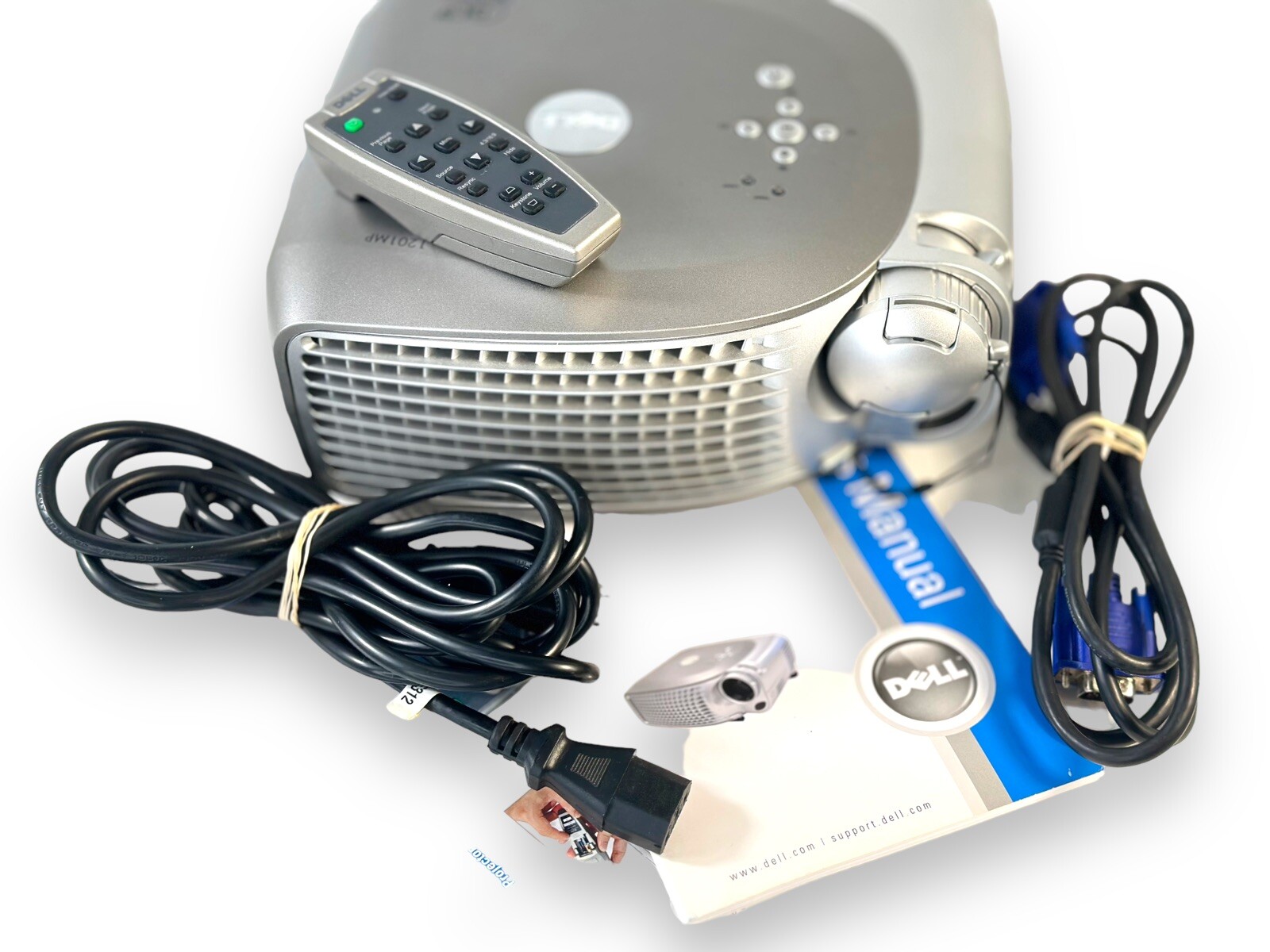 DELL 1201MP SVGA 2000 ANSI Lumens Projector 500-999 Lamp Hours TESTED