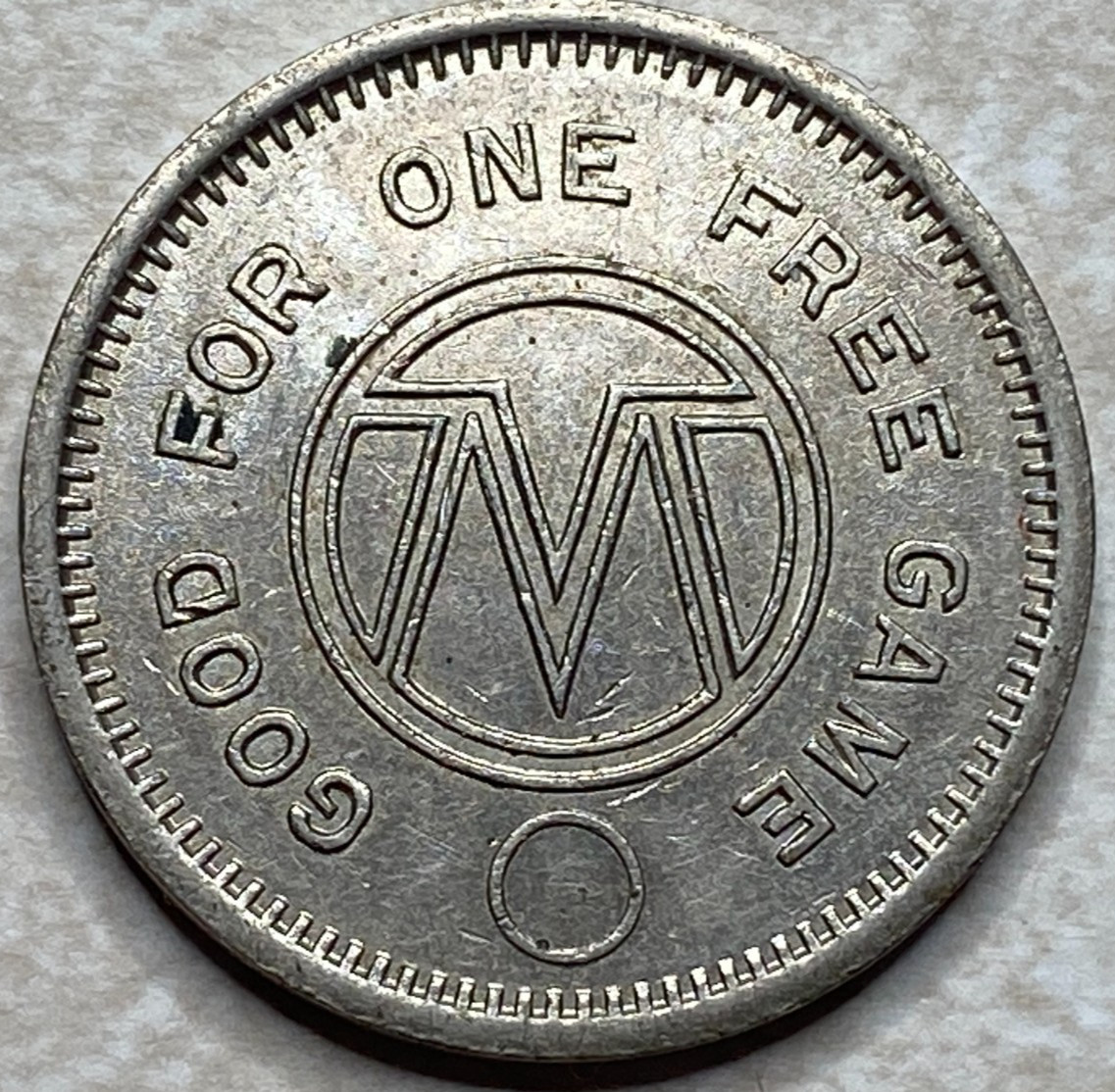 M or W free Game Arcade Token T8820
