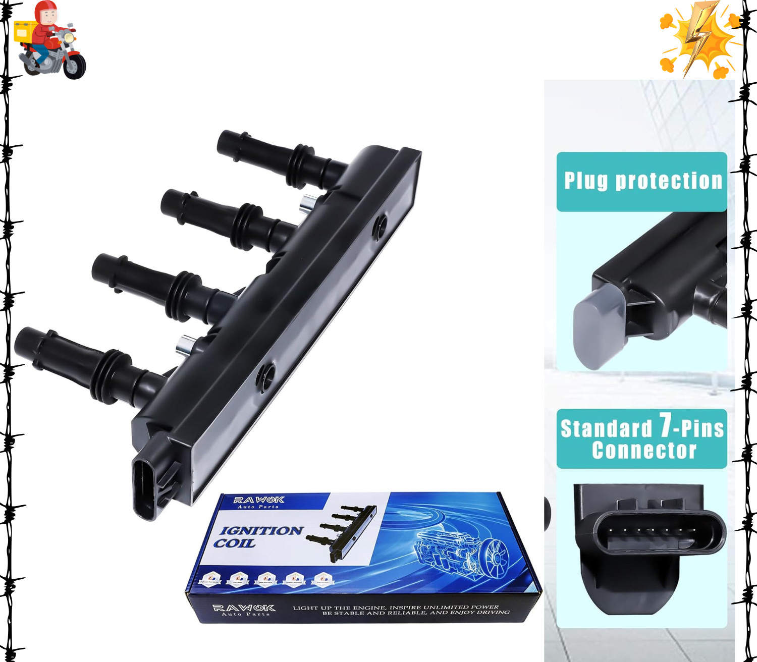 Ignition Coil Pack Compatible with 1.4L Turbo Chevy Cruze Sonic Trax Volt