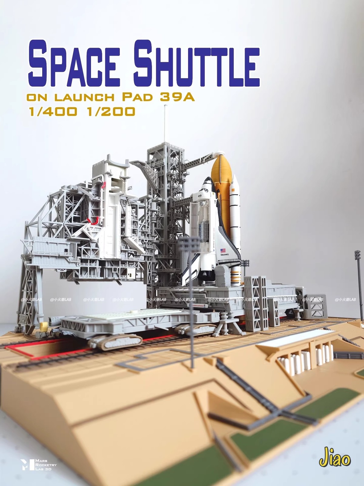 1/400 39A Space Shuttle Launch Site 3D Printed Painted Model