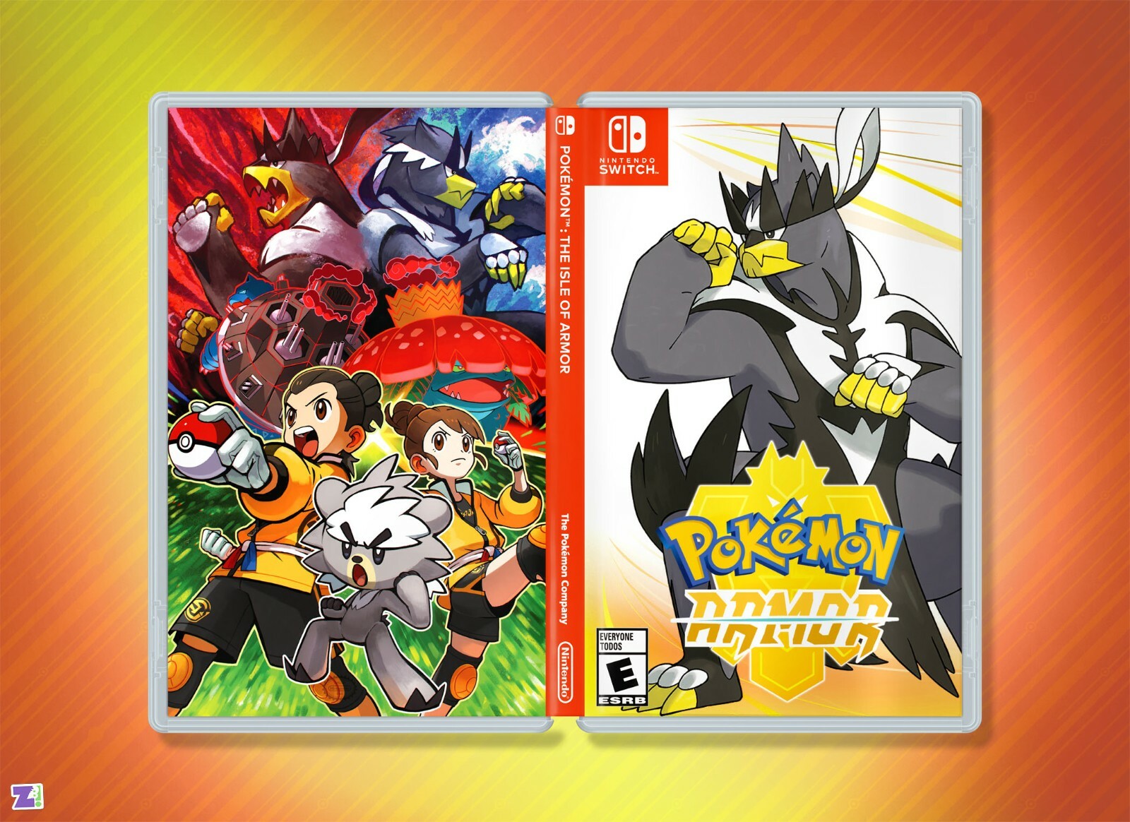 Pokemon: Isle of Armor Cover Art: Replacement Insert & Case for Nintendo Switch