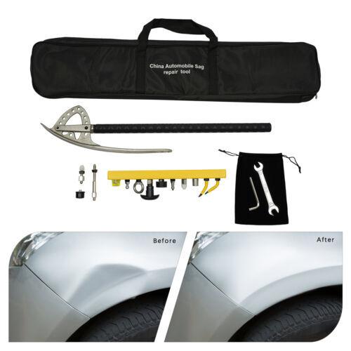 Car Fender Damage Repair Tools Auto Dent Removal Kit Angle Adjustable With Bag
