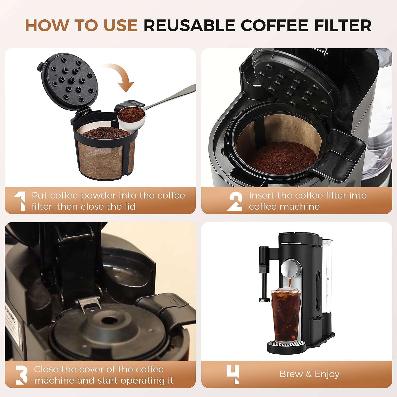 2 Pack Permanent Coffee Filter with Ninja PB051 / PB040 / PB041ST - Reusable ...