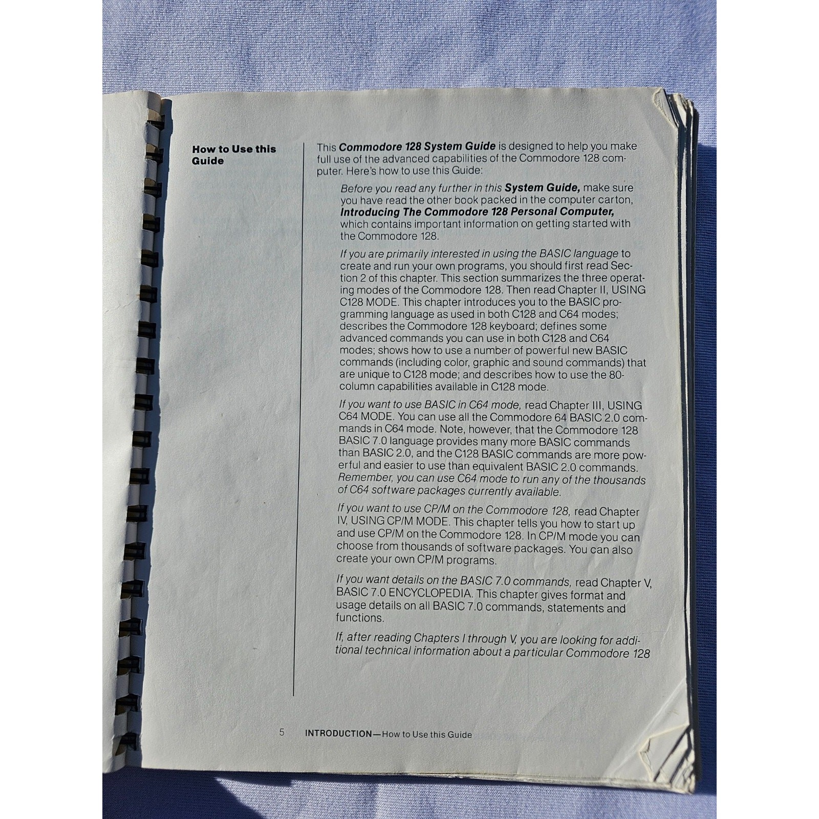 Vintage Commodore 128 Personal Computer Official System Guide ** No Cover
