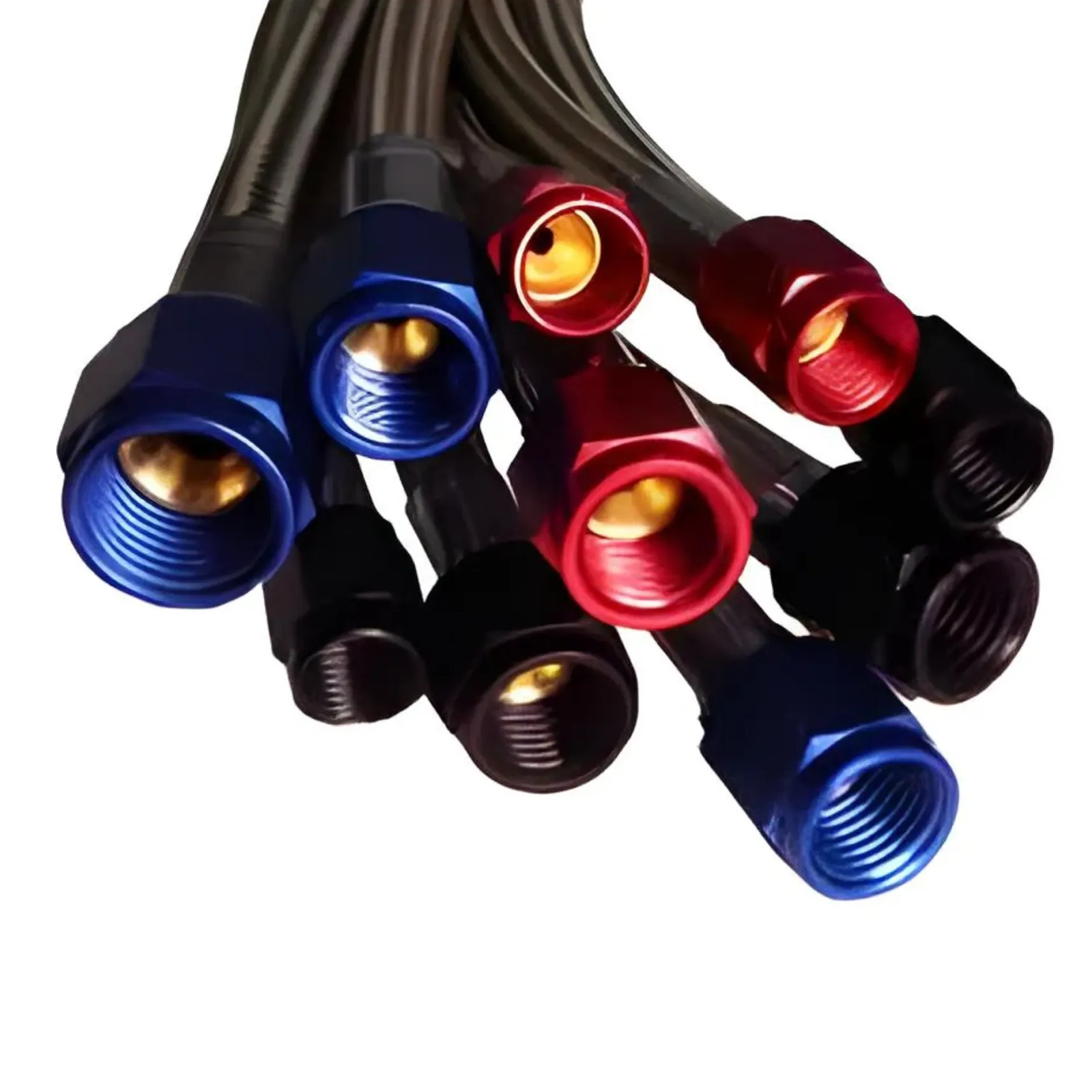 Nitrous Outlet 18" 4AN-3AN Race Stainless Braided Hose (Black B-Nuts)