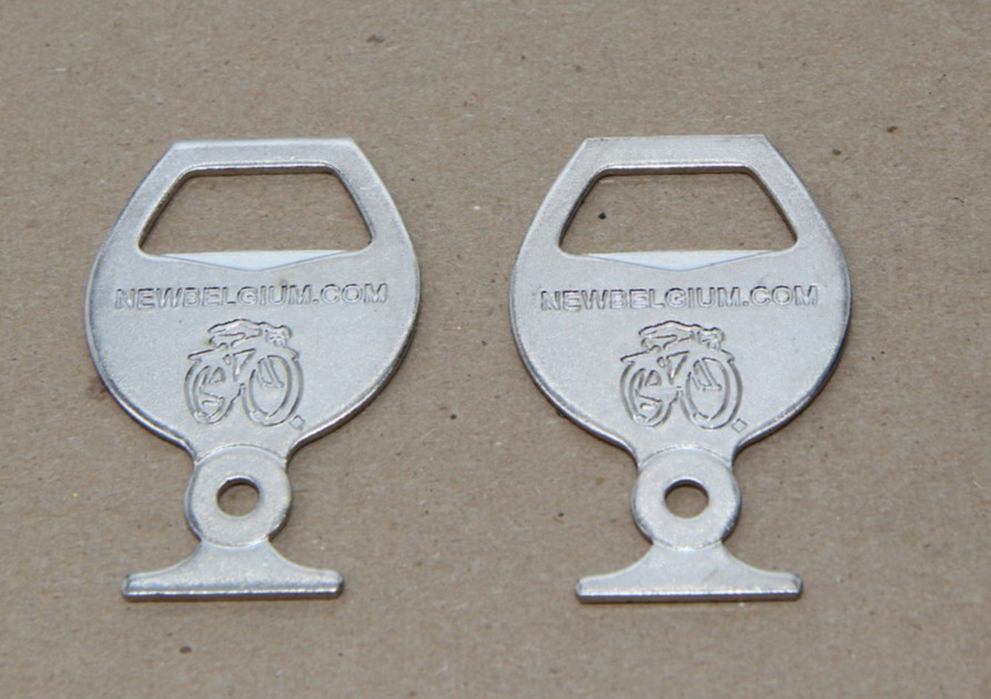 2 Small New Belgium Brewing Metal Beer Bottle Openers Free Shipping