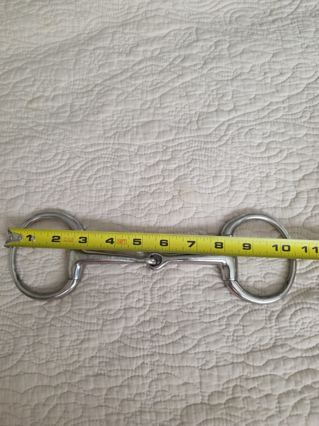 Korsteel Single Joint Eggbutt Snaffle Bit 5 Inch Solid