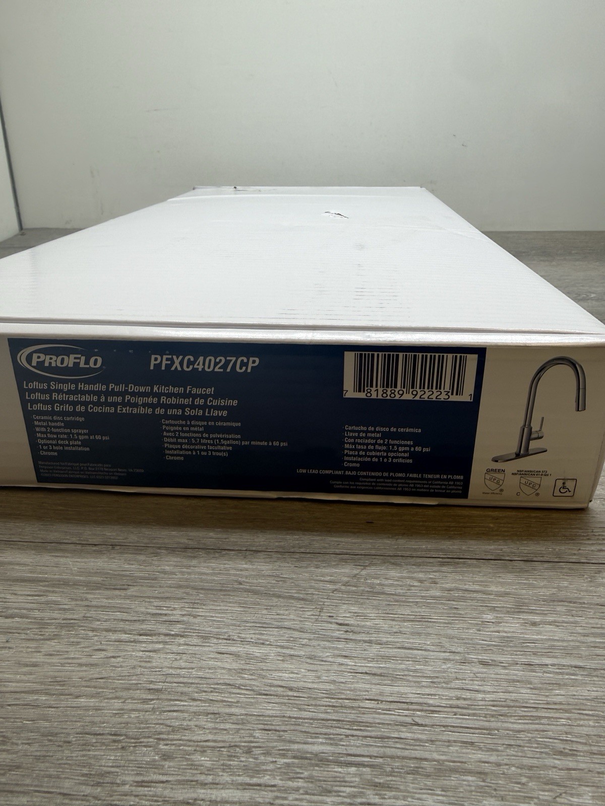 PROFLO PFXC4027CP Loftus 1.5 GPM 1 Hole Kitchen Faucet, Chrome *Scratch*