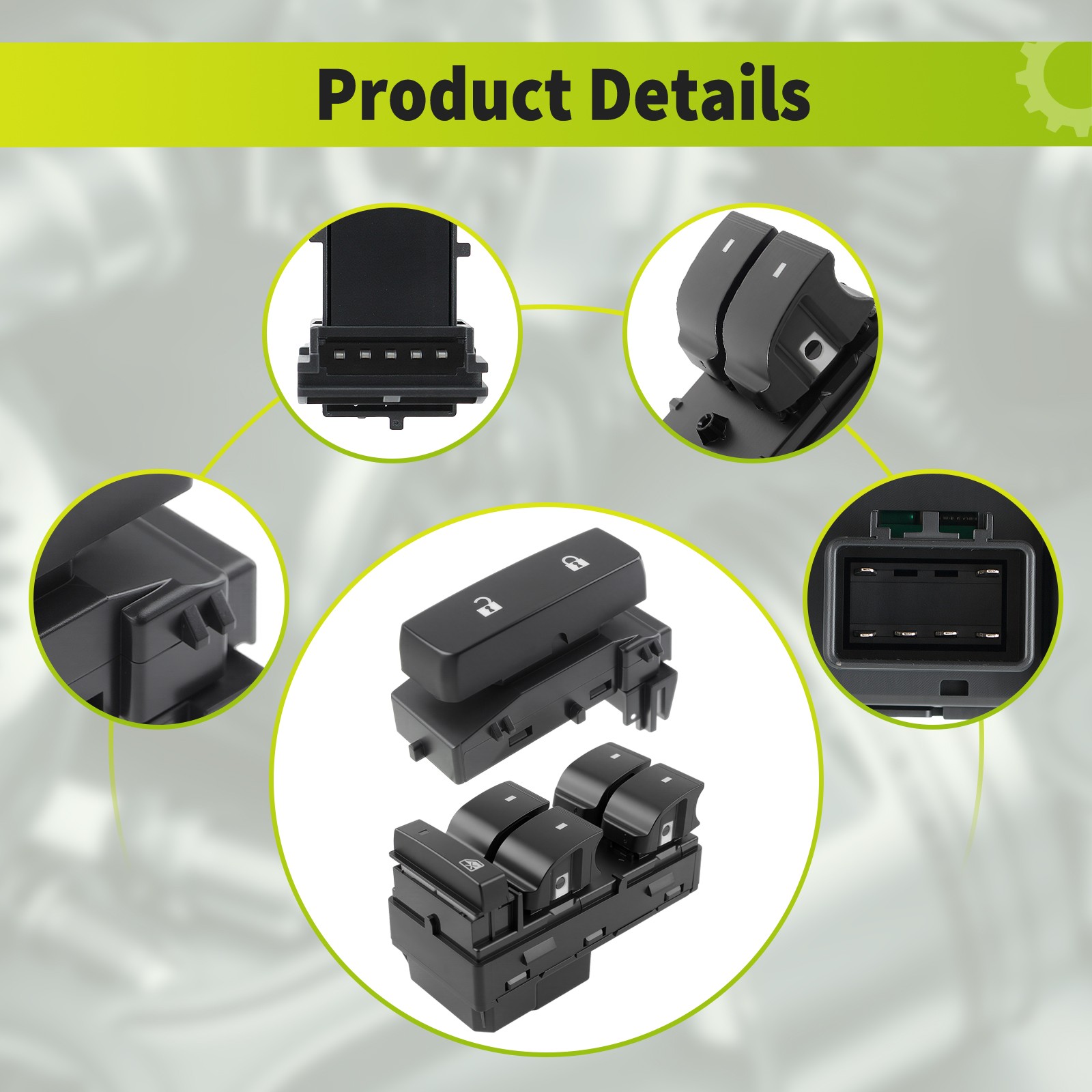 Full Set Power Window Control Switch For Chevy Silverado 1500 2500 3500 07-2014