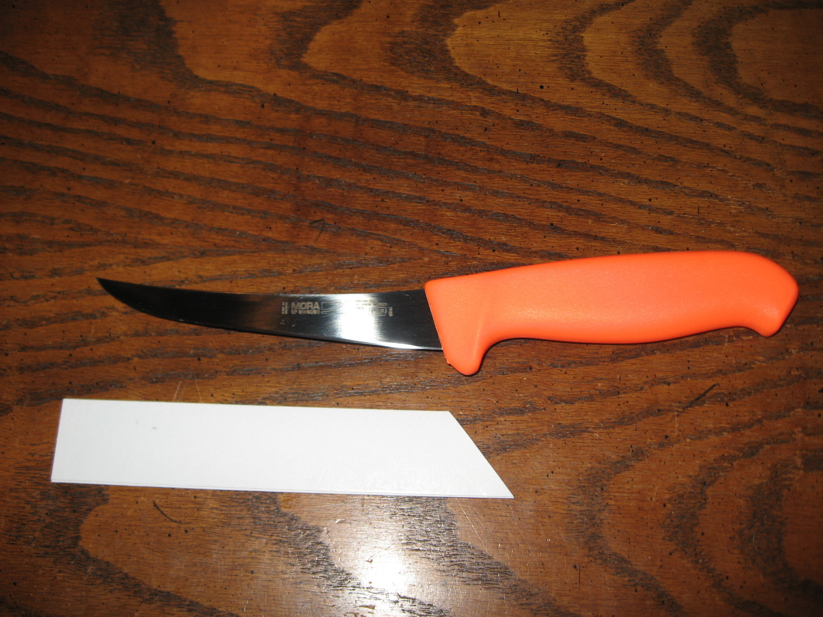 Mora curved boning knife Hi Carbon steel orange neverlost edition semi-flexible
