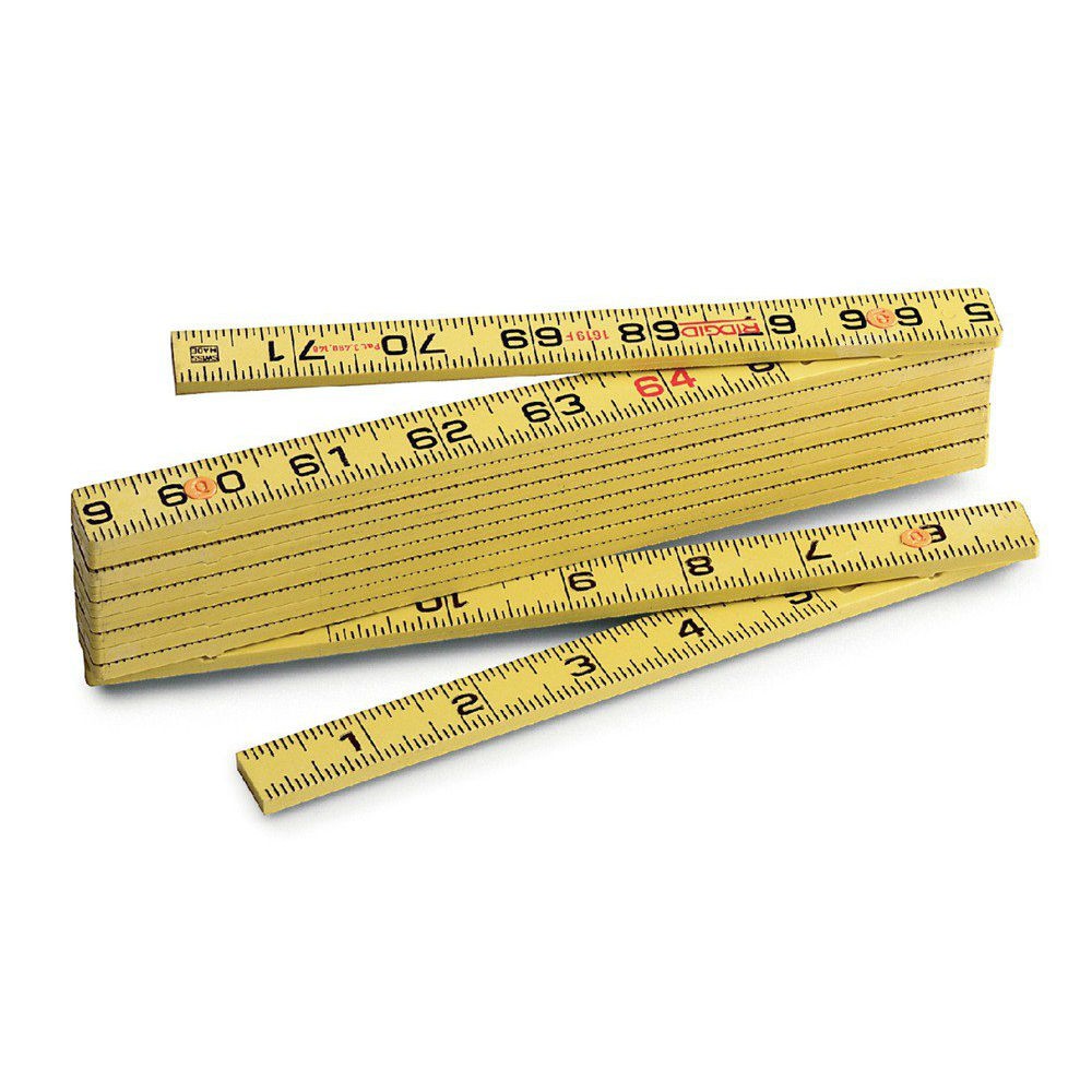 Ridgid 73370 1619F 6' Fiberglass Folding Ruler with Inside Flat Reading, Inches