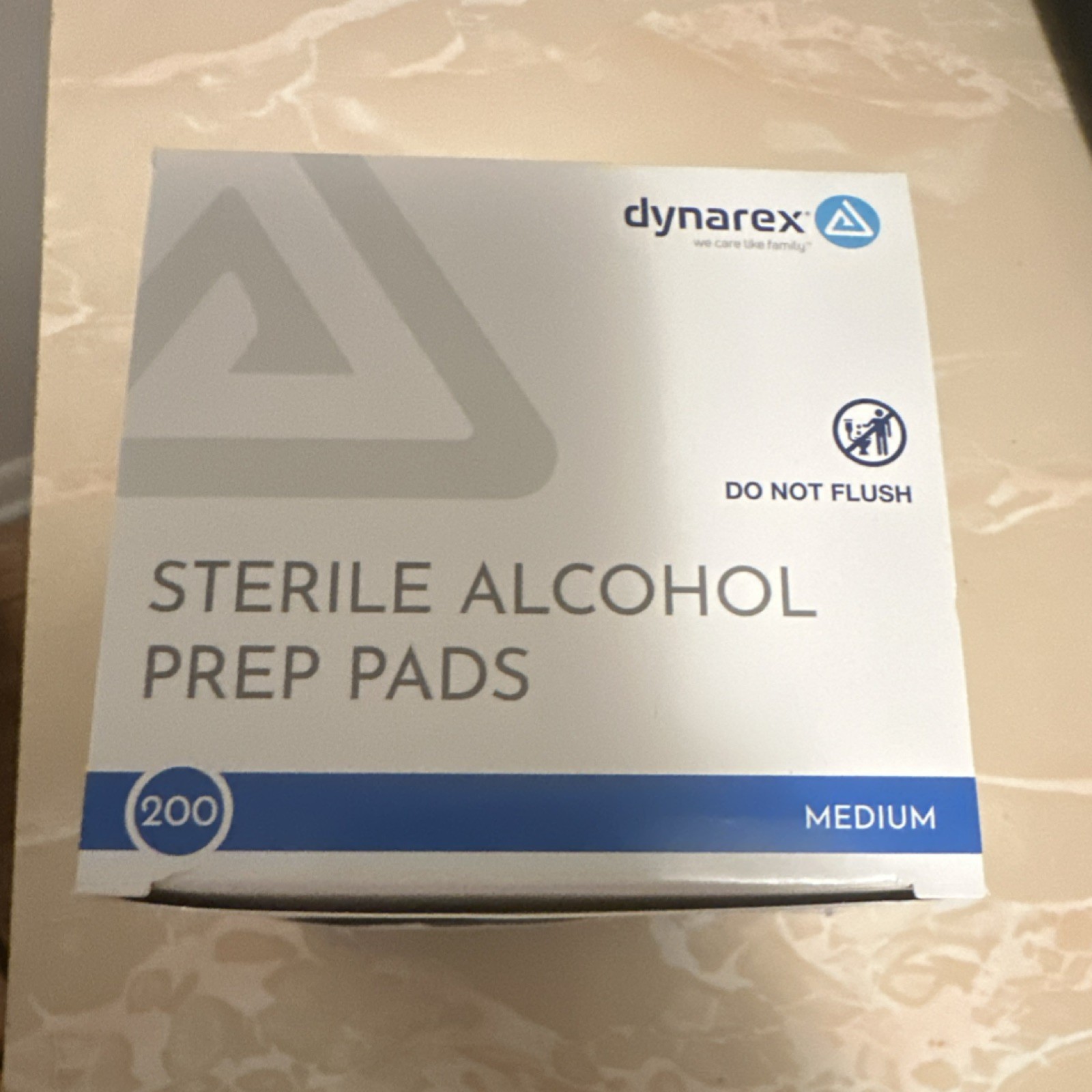 Dynarex Sterile Alcohol Prep Pads Medium 200 Count Skin Antiseptic