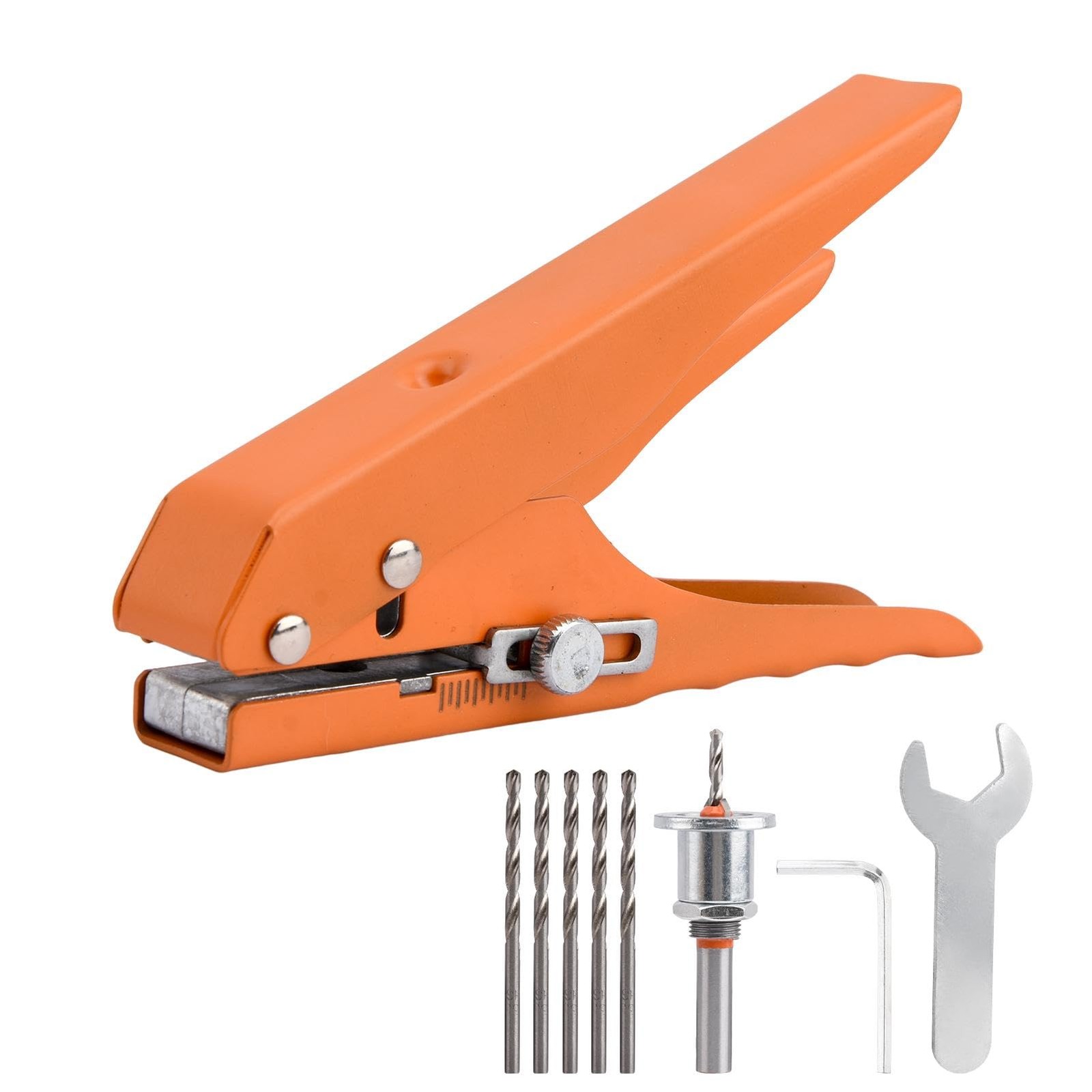 Hole Punch, 8mm Handheld Puncher Screw Cover Hole Punch Set with Countersink ...