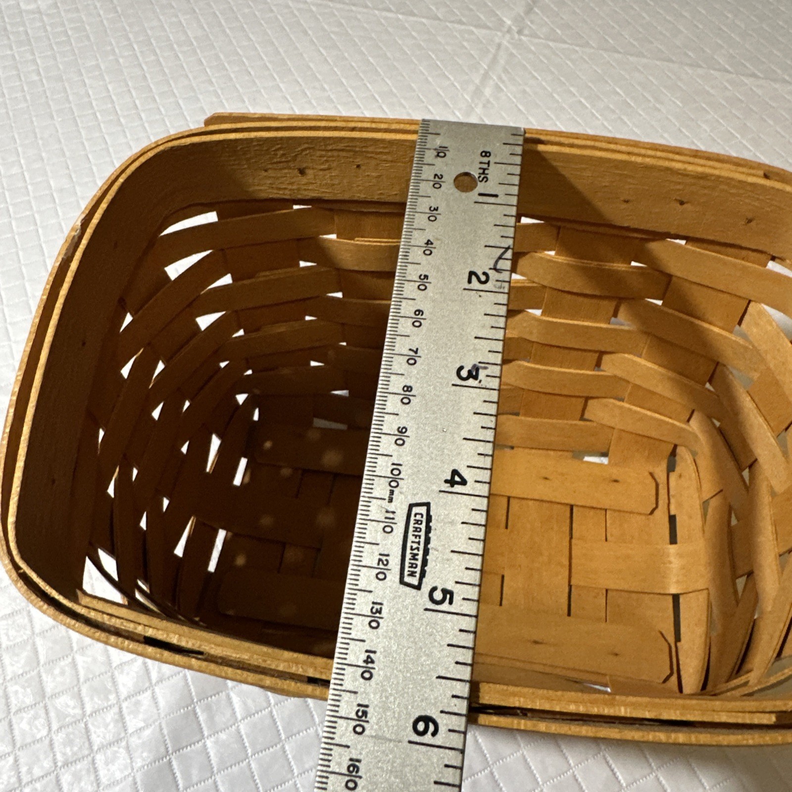 Longaberger Classic Small Basket Slanted Signed 1999 Vintage Basket Only