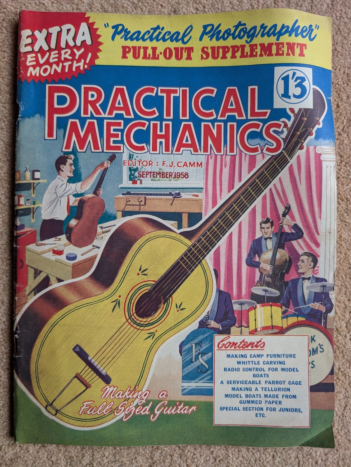 Vintage Practical Mechanics Magazine September 1958  Rare