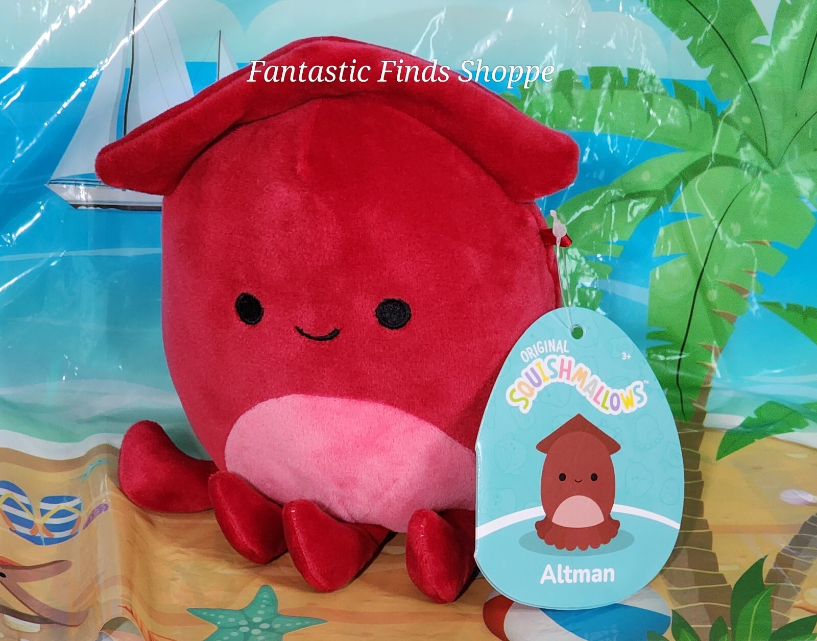 Squishmallows Sealife Mystery Bag Altman the Red Giant Squid 5" NWT SCENTED