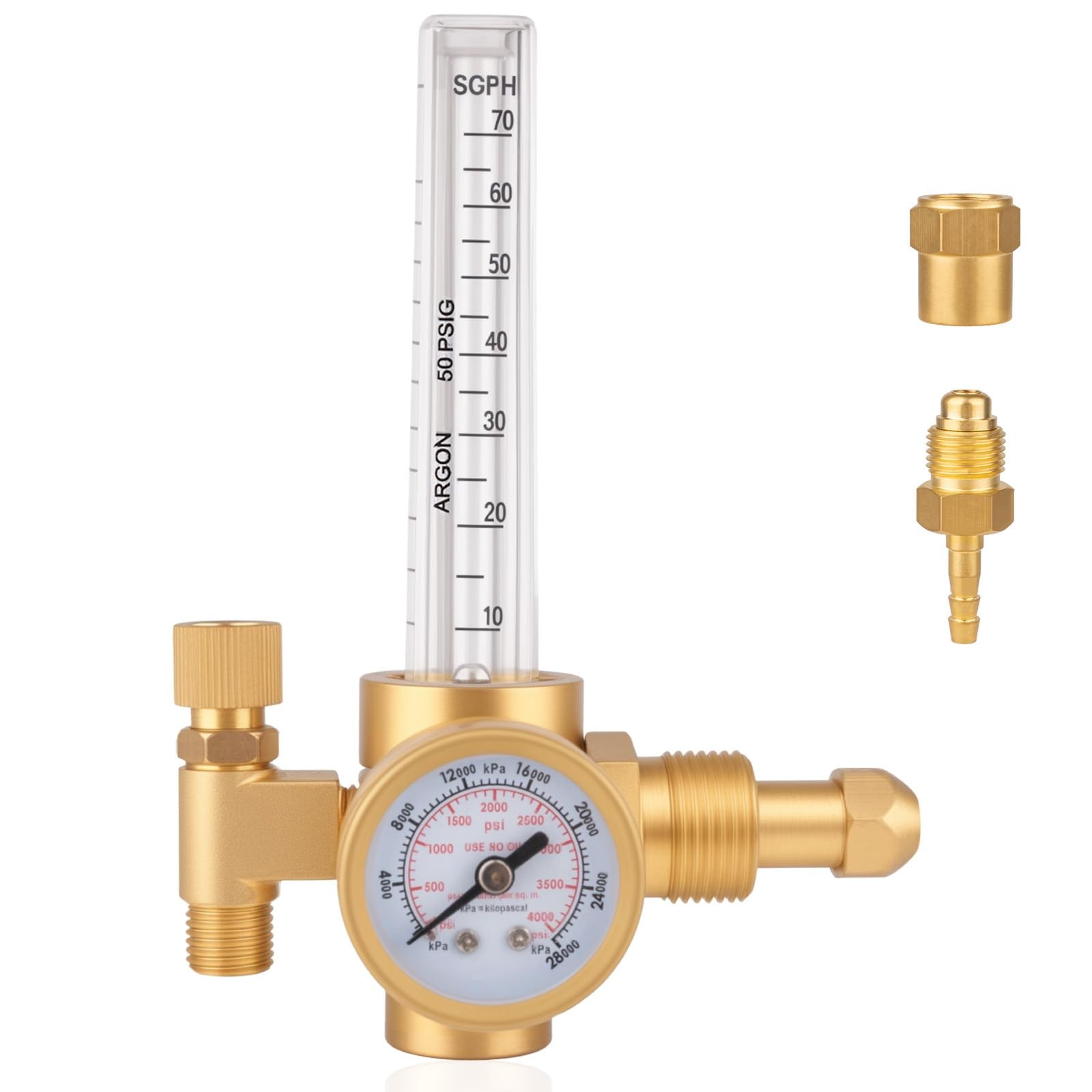04000 PSI Argon CO2 Gas Pressure Regulator CGA580 Inlet TIG MIG Welding