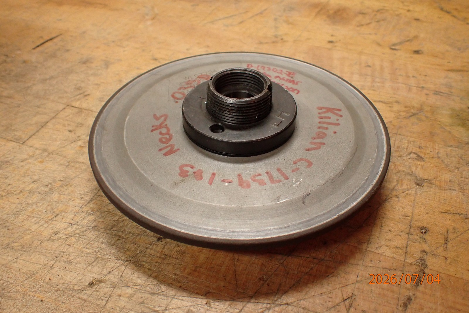 LOT WL07734:  DIAMOND WHEEL  WITH L.H. ARBOR  FOR SURFACE TOOL CUTTER GRINDER