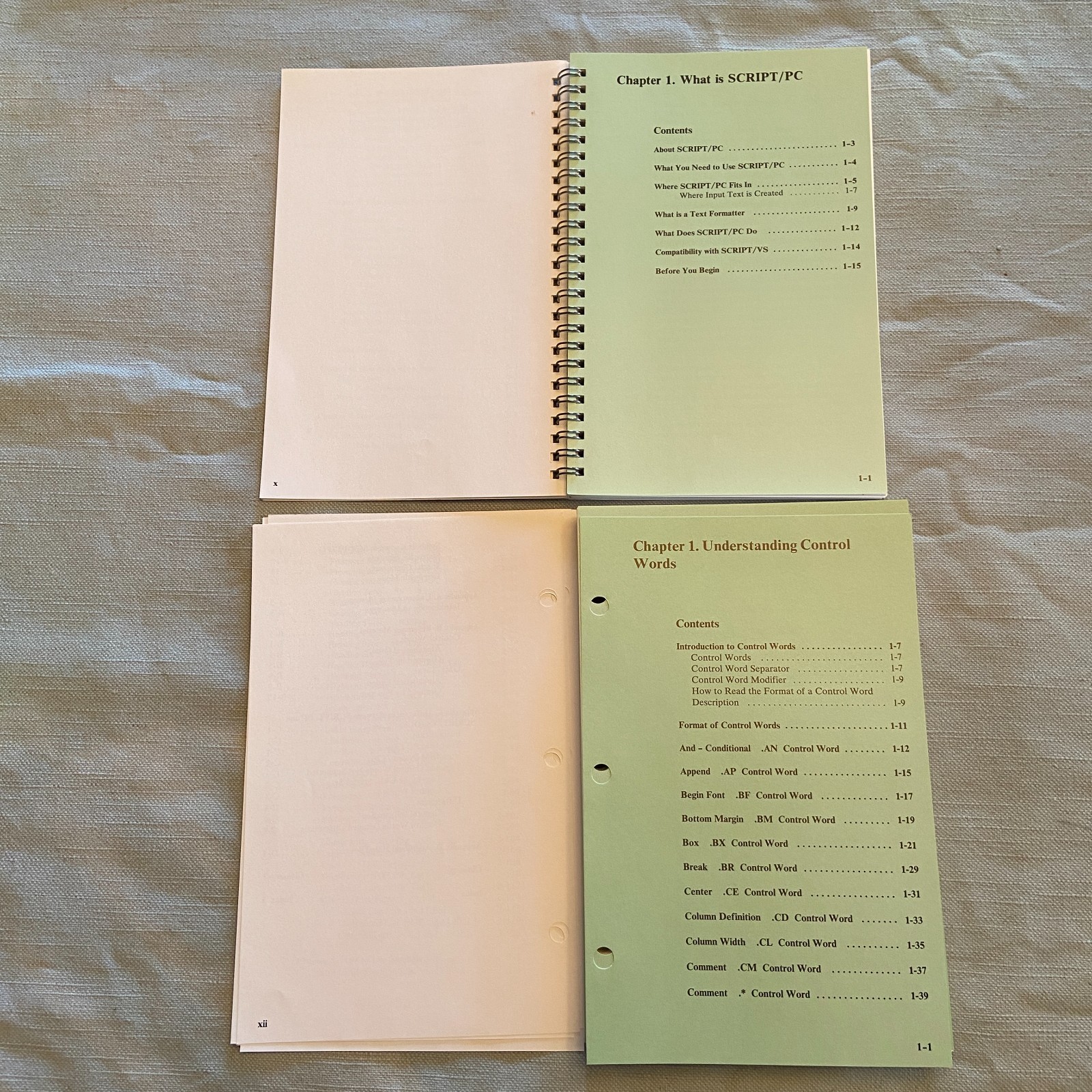 IBM Software Script/PC Book 1 2 3 1st Edition 1984 How To Quick Reference Manual