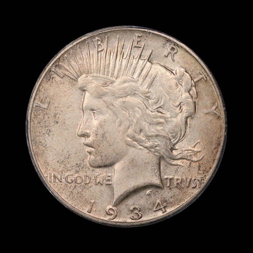 1934-S Silver Peace Dollar $1 PCGS XF45 - 0424