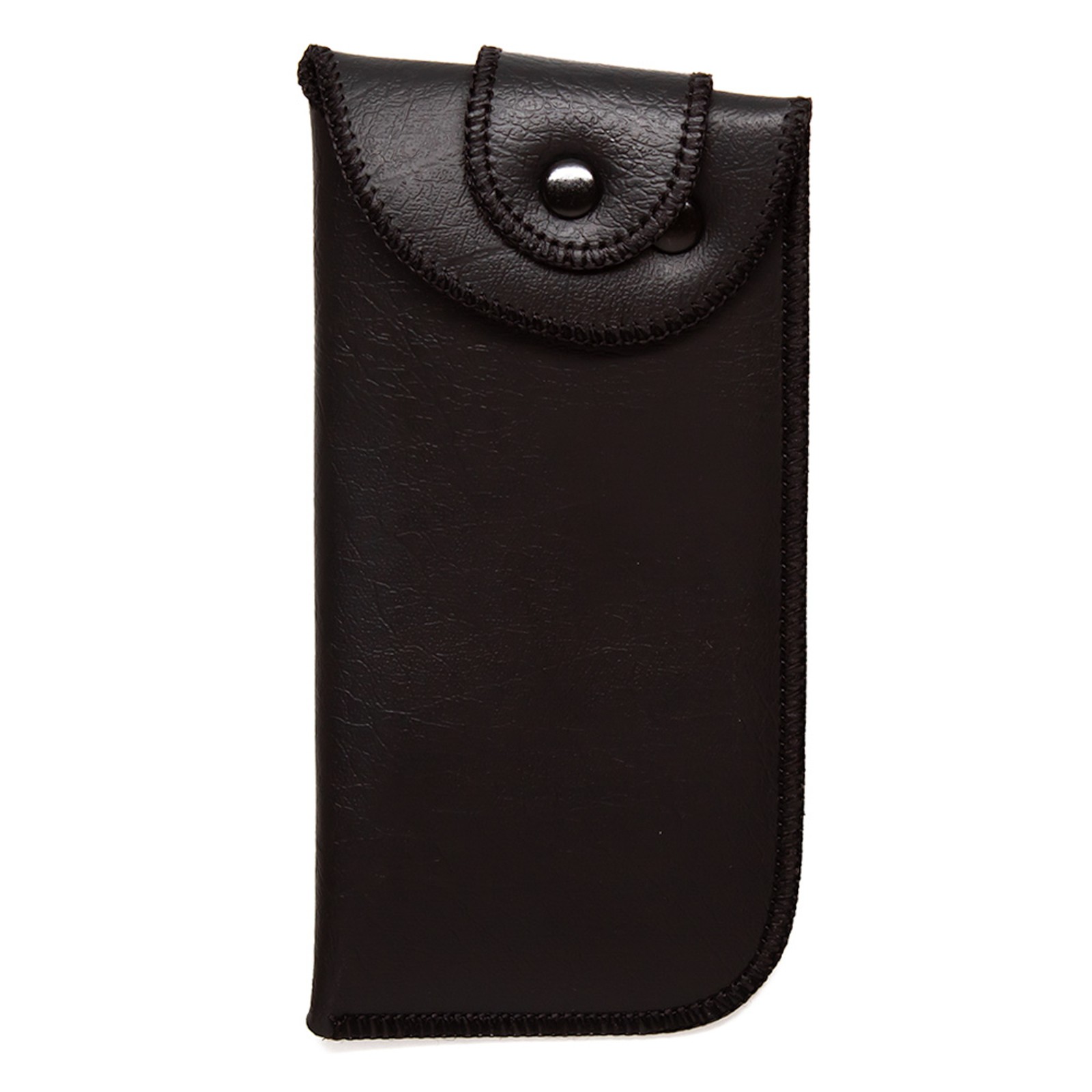 Soft Eyeglass Case Attaches to Belt Vertical Snap Loop Black or Brown PU.Leather