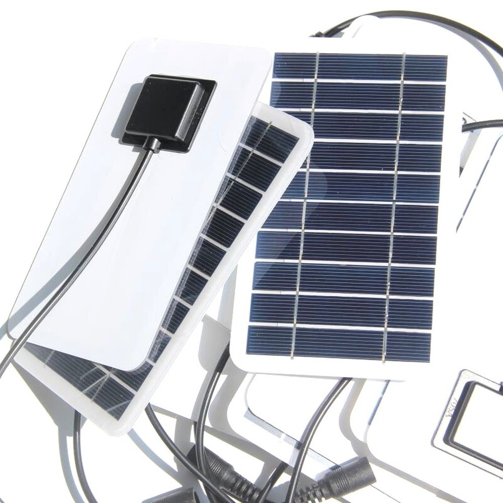 5V 2W Monocrystalline Solar Charger Panel DC5521 Connector for 3.7V Electronics