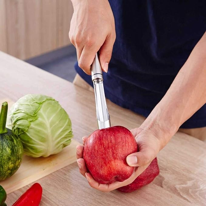 Stainless Steel Apple Corer - Fruit & Vegetable Corer - Seed Remover - Cutter