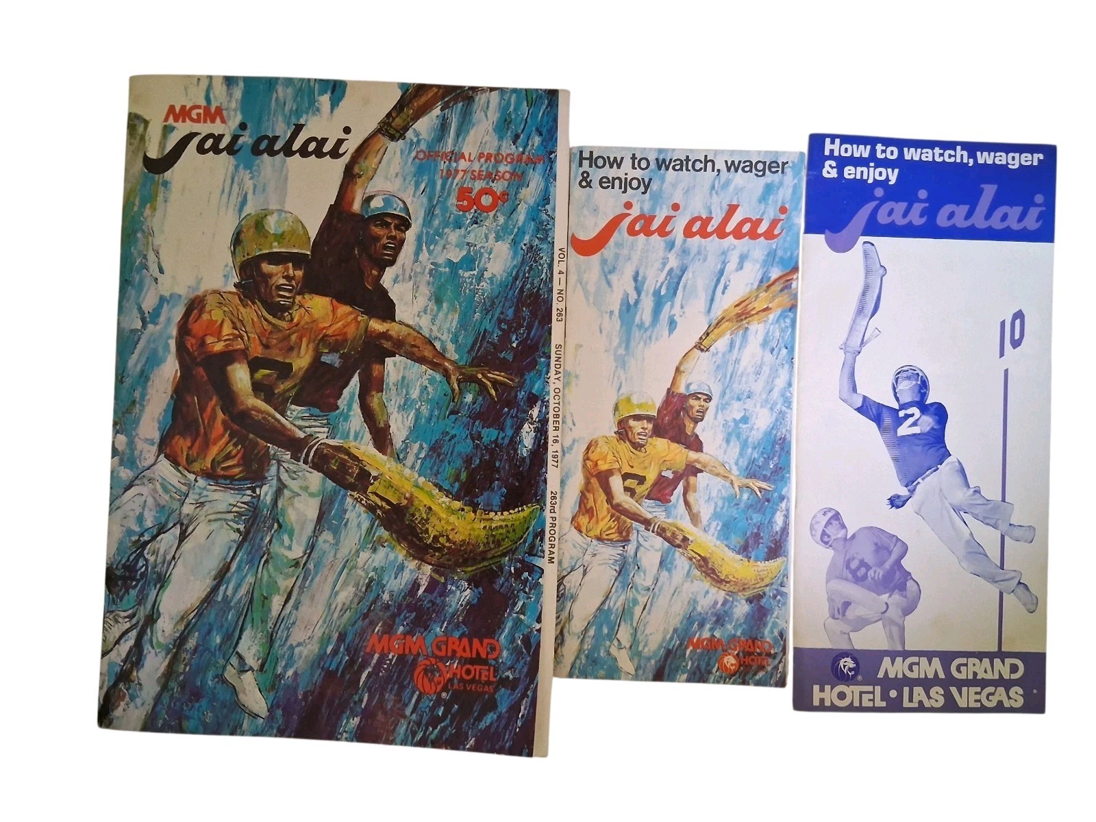 1977 Jai Alai Program MGM GRAND LAS VEGAS NEVADA