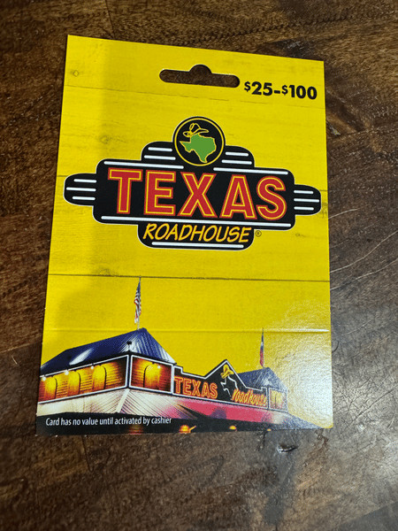 Texas Roadhouse $25  Food & Beverage Gift Card,  No Expiration