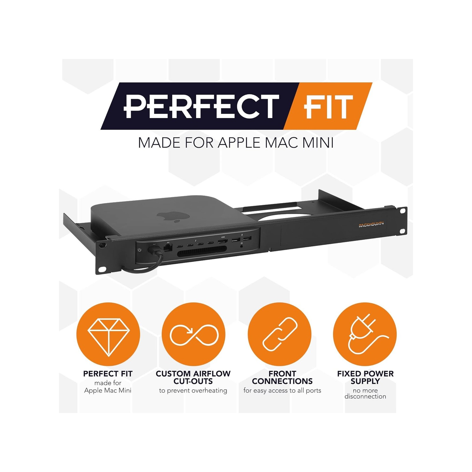 Rackmount RM-AP-T1 RACKMOUNT APPLE MAC MINI RACK MOUNT KIT APPLE MAC MINI 2UP