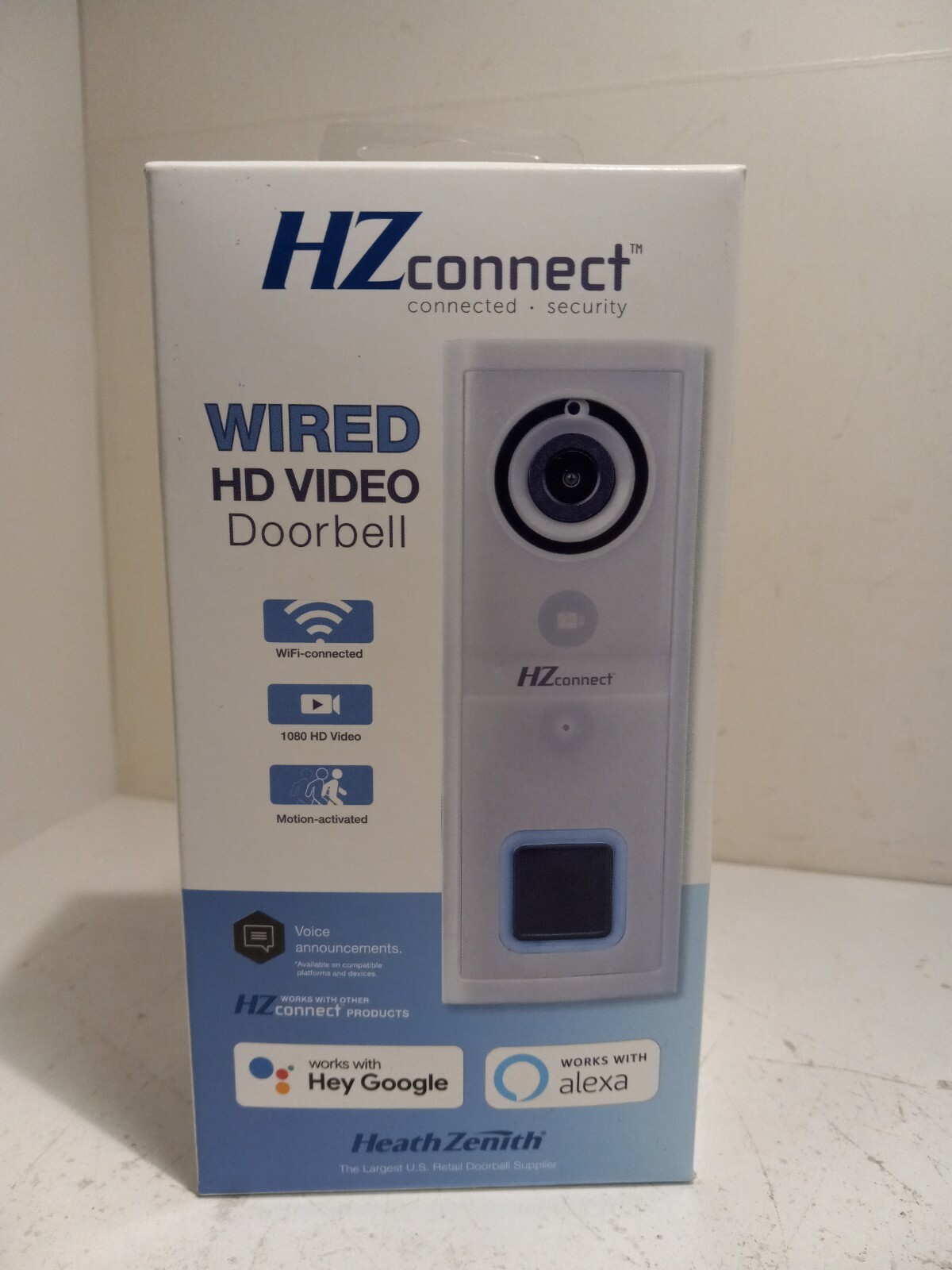 Heath-Zenith HZconnect Wired HD Smart Video Doorbell Motion Sensor SL-9601-90
