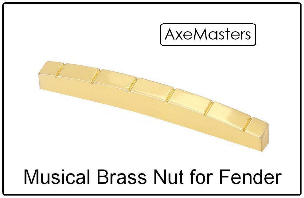 MusicianAtHeart 42mm / 1.65" CURVED Brass Nut for FENDER Guitar Strat Tele