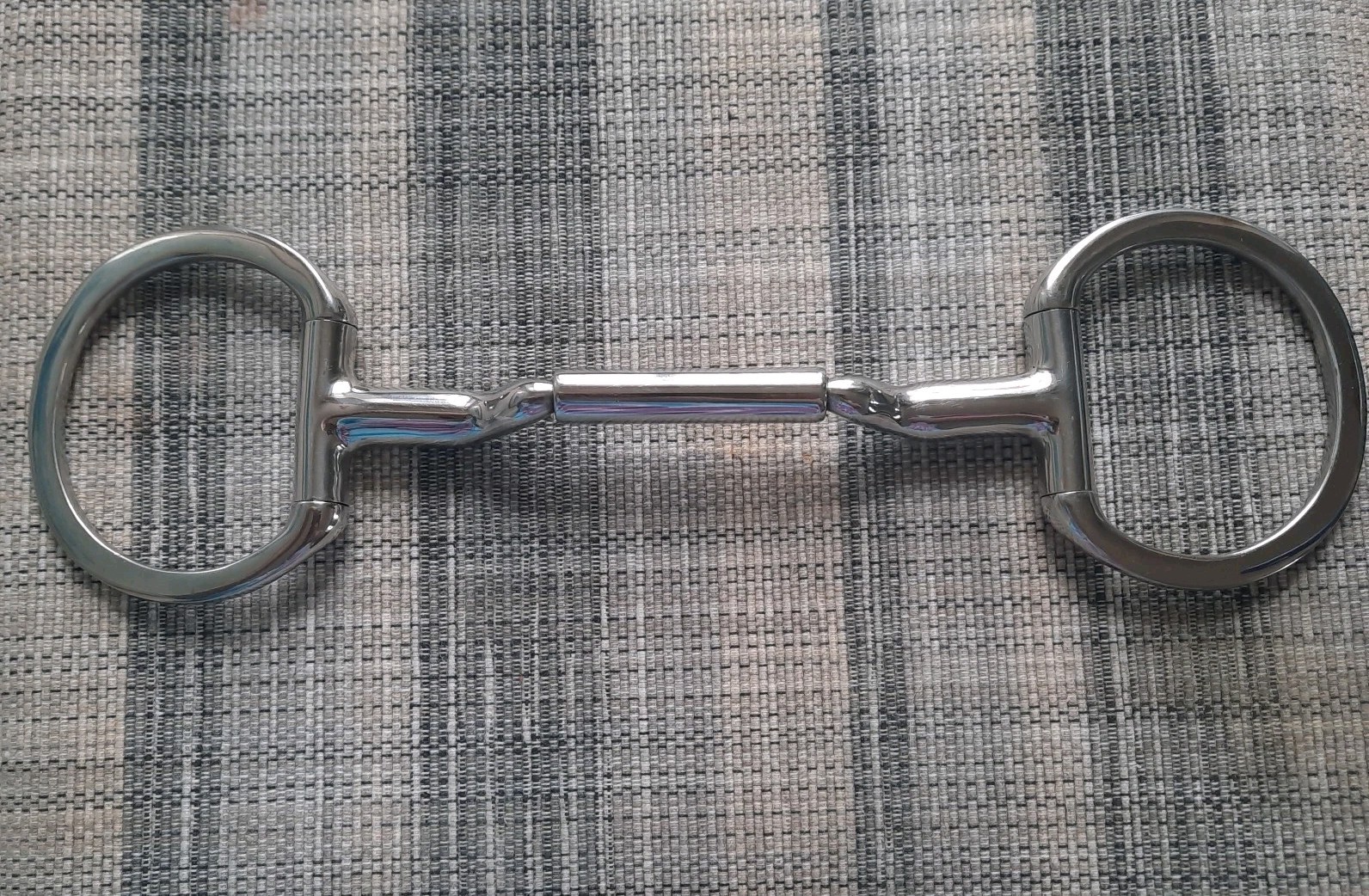 MYLER 6" MB36 Forward Tilt Ported Barrel Eggbutt Snaffle No Hooks 14mm Bit