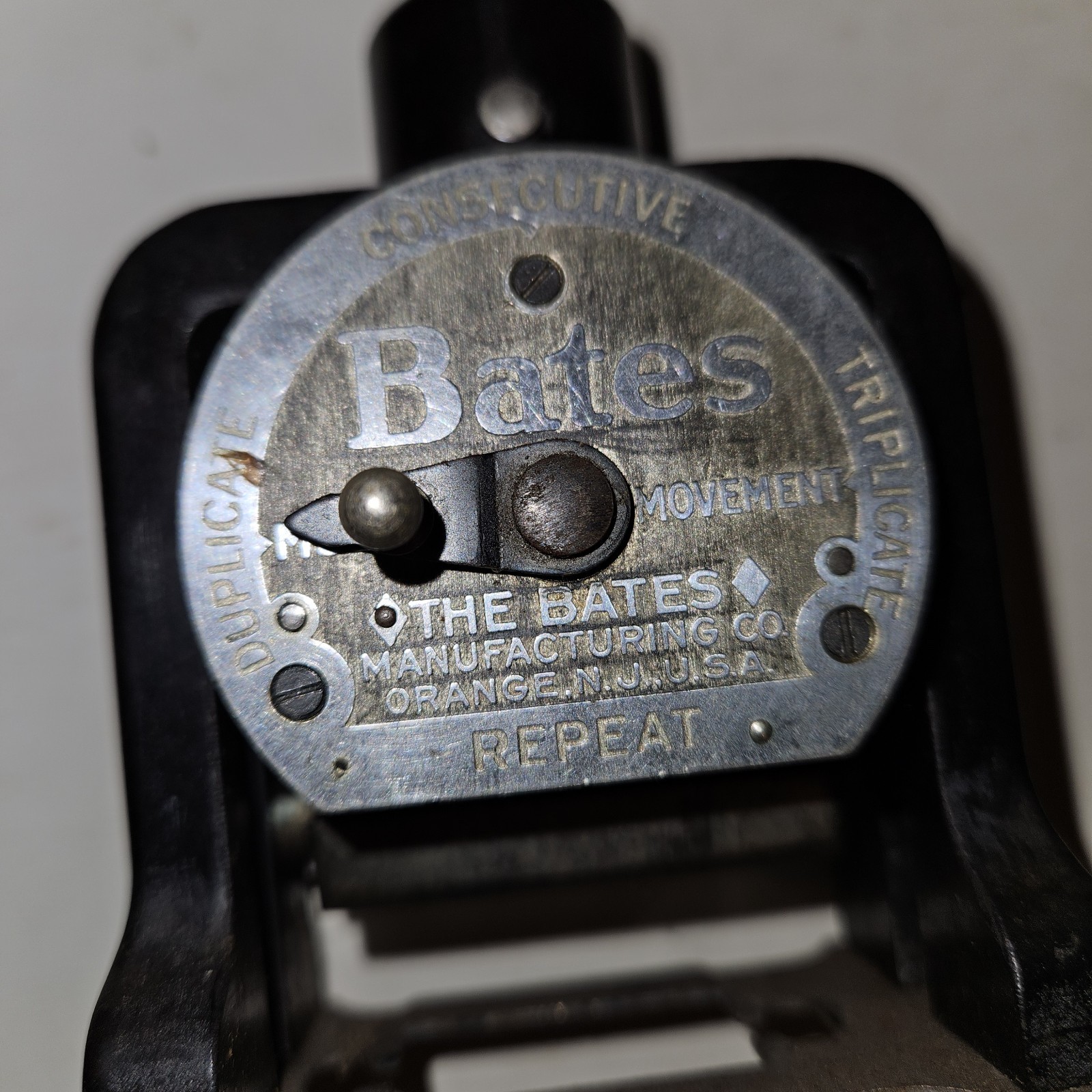 Vntg Bates Multiple Movement Numbering Machine Stamp, 6 Wheels Style G, Special