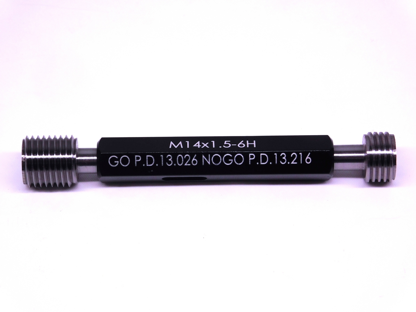 NEW M14 X 1.5 6H METRIC THREAD PLUG GAGE 14  1.50 GO NO GO PD'S= 13.026 & 13.216