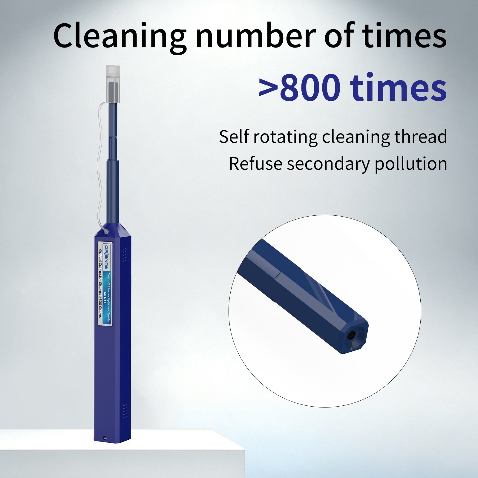 2 Pcs One Click Fiber Optic Cleaning Pen Fiber connector cleaner1.25mm (LC/MU)