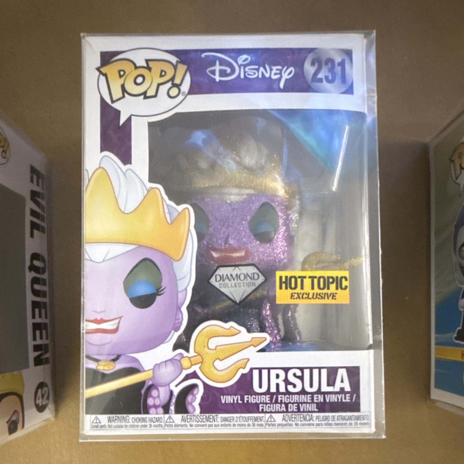 Funko Pop! Disney Hot Topic Exclusive Diamond GITD Lot 4 Evil Queen Ursula