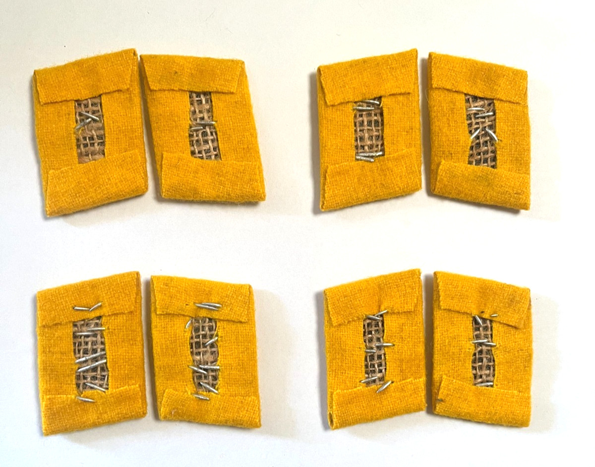 Luftwaffe Collar tabs Yellow background set of 4 pairs