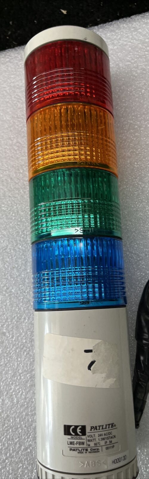 Patlite LME-FBW Signal Light Tower Blue, Green, Amber, Red CLEAN