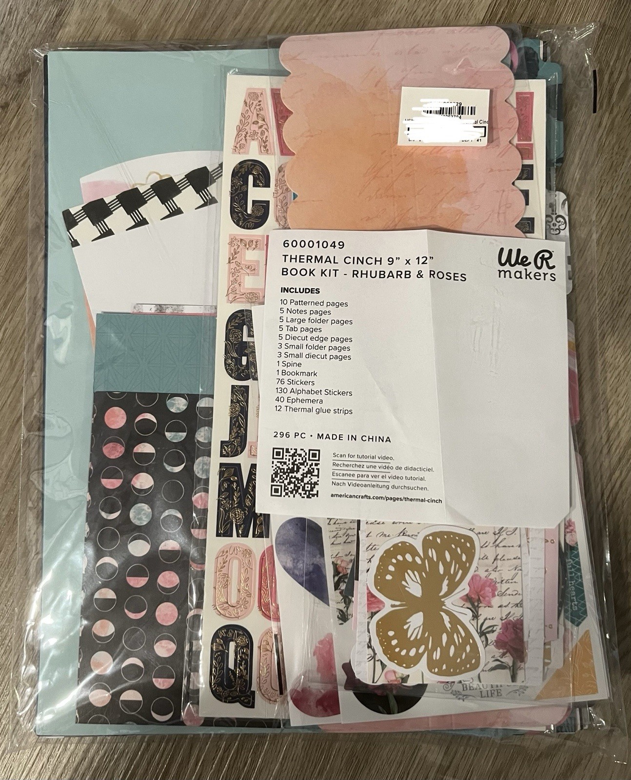 We R Makers Thermal Cinch 9” x 12” Book Kit - Rhubarb & Roses