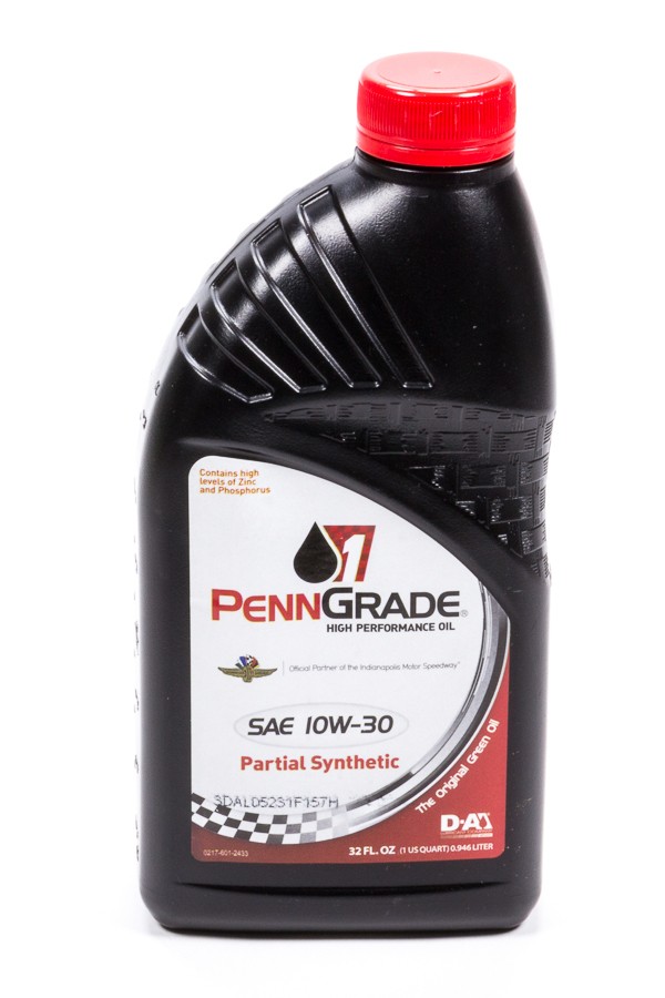 Brad Penn PennGrade Motor Oil - High Zinc - 10W30 - Semi-Synthetic - 1 qt - Each