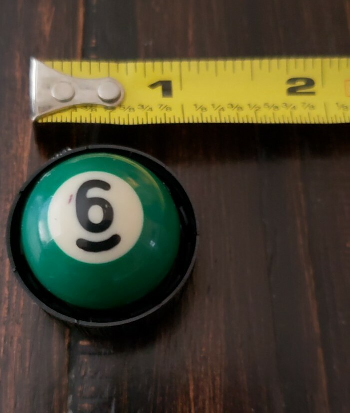 Replacement Mini Billiard Pool Ball 1" Ball Number #6 Solid Green 0.5 oz
