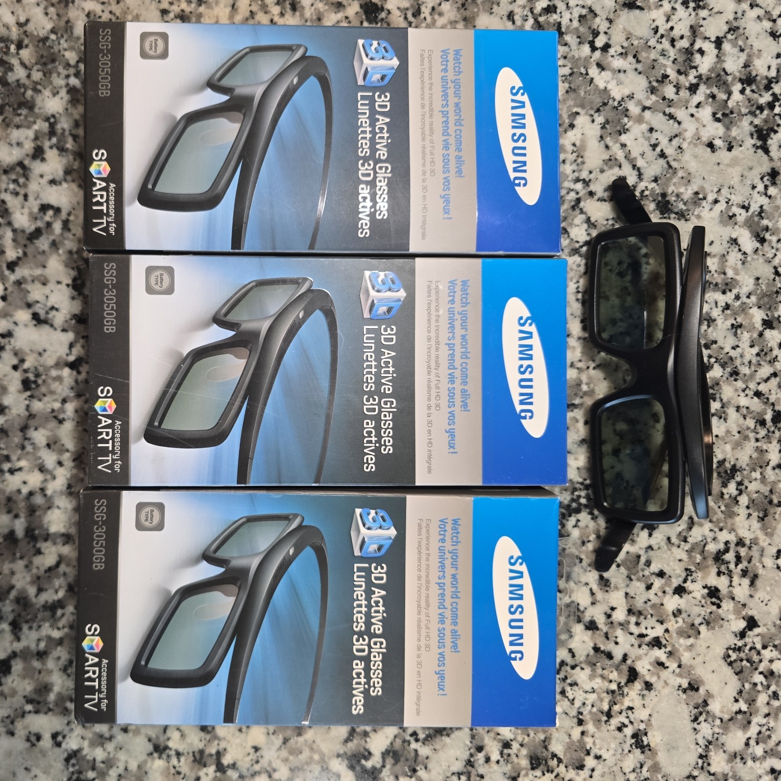 Samsung SSG-3050GB Stereoscopic 3D Active Glasses - Black (4 PACKS)