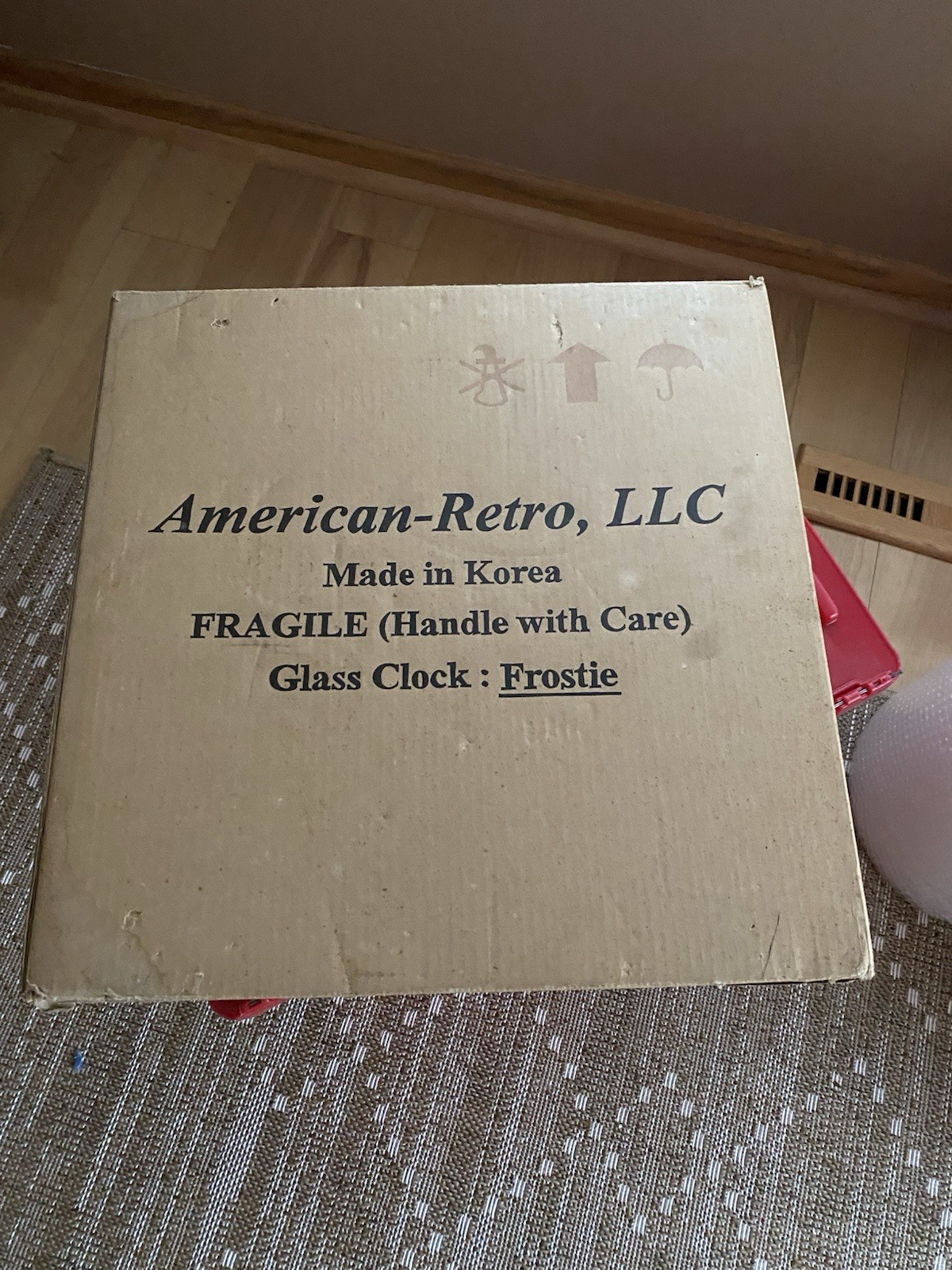 VINTAGE FROSTIE DOUBLE BUBBLE CLOCK IN ORIGINAL BOX NEW OLD STOCK NEVER USED